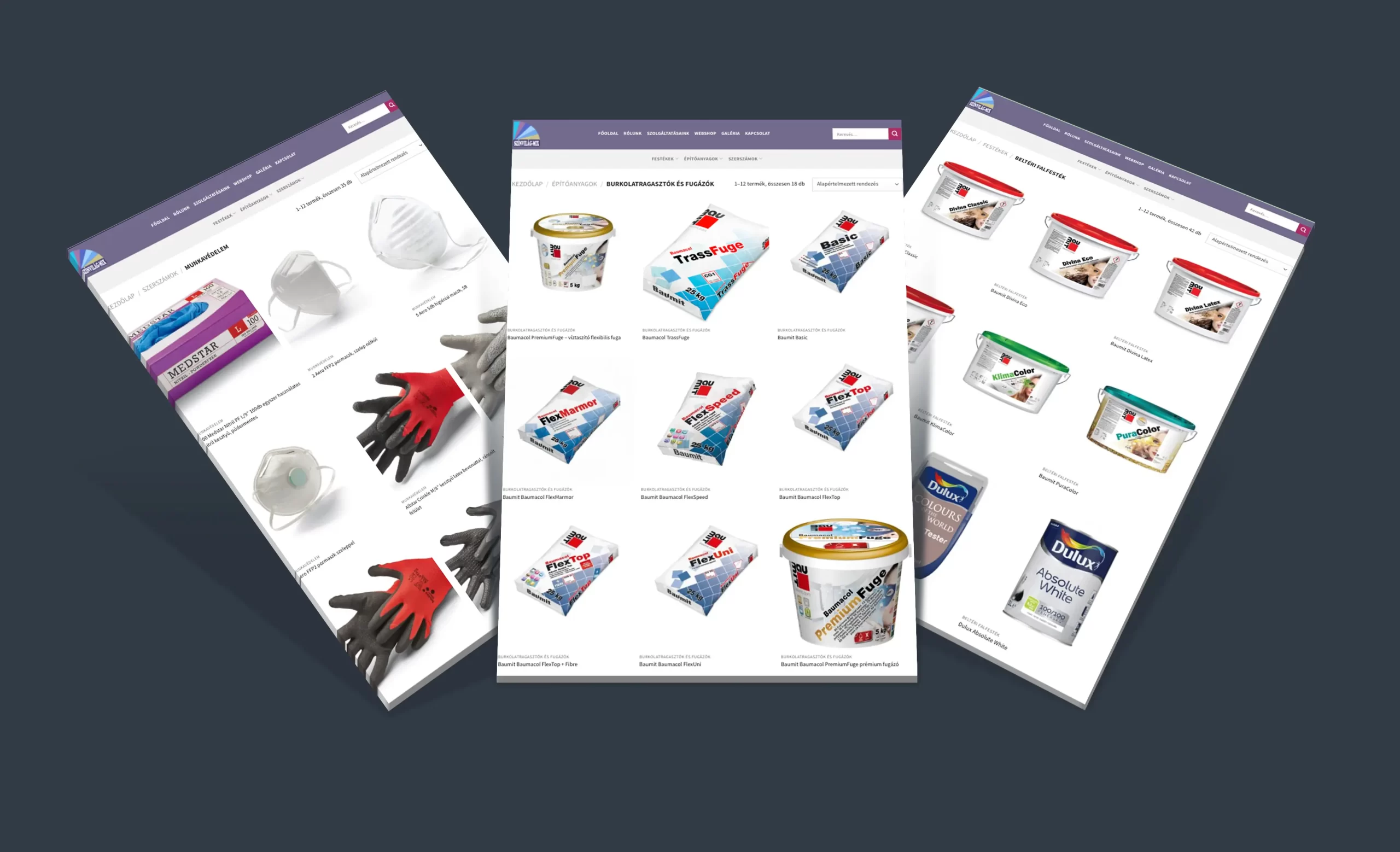 Szolgáltatások oldal