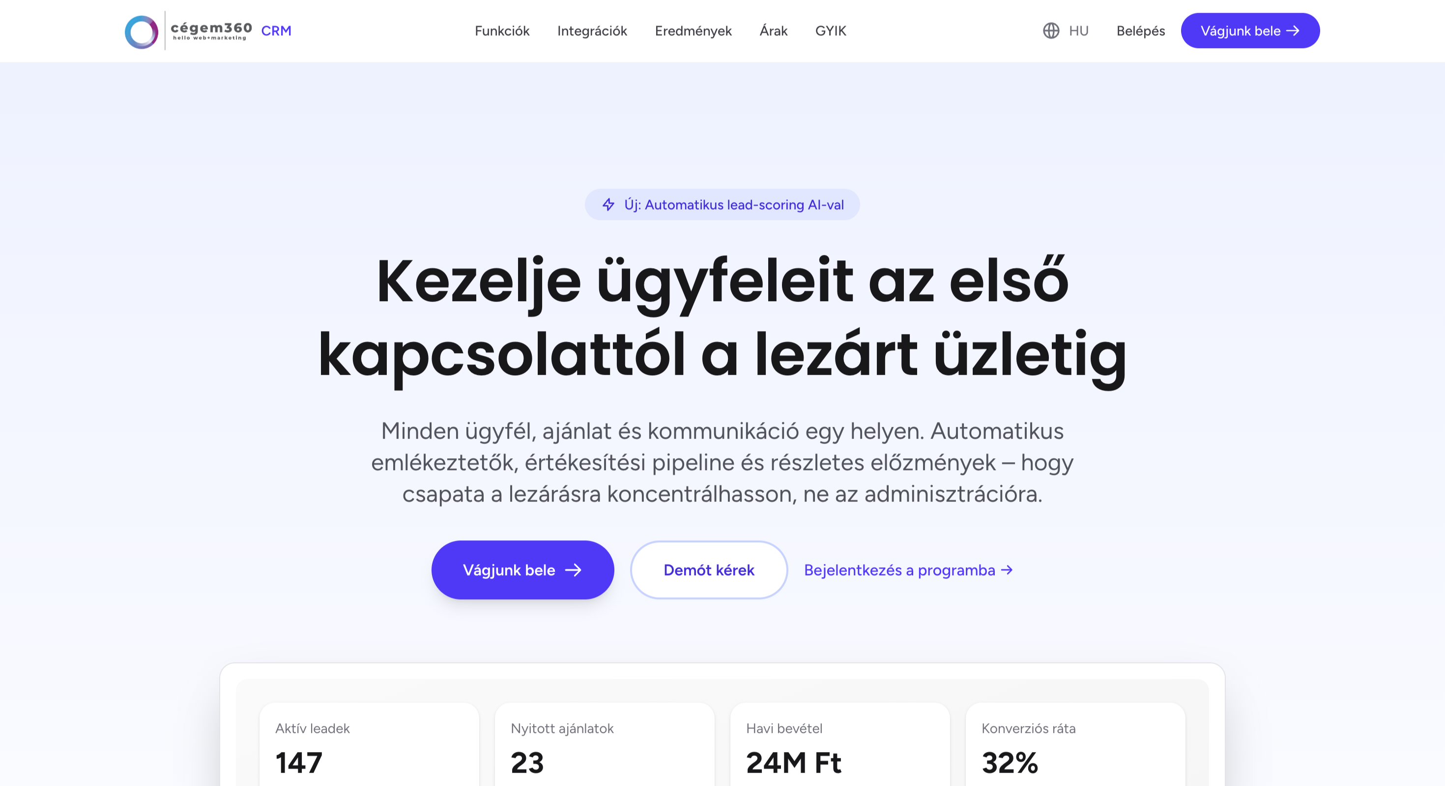 CRM rendszer