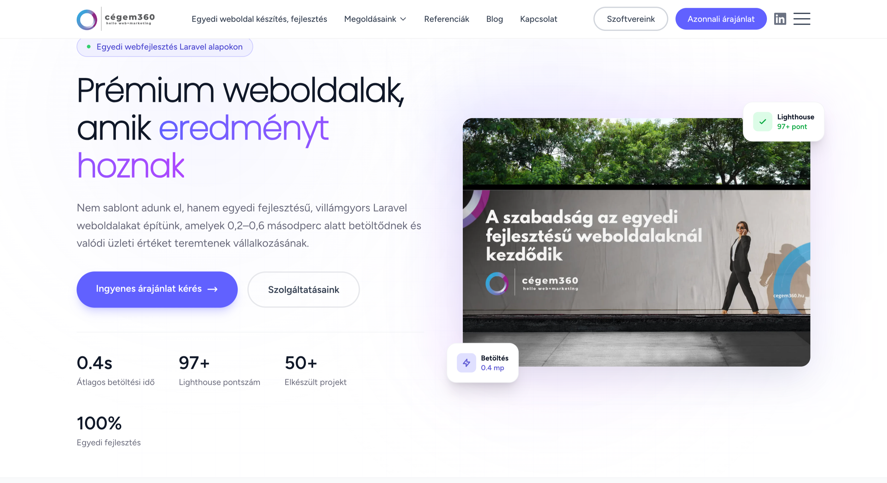 Egyedi weboldal design