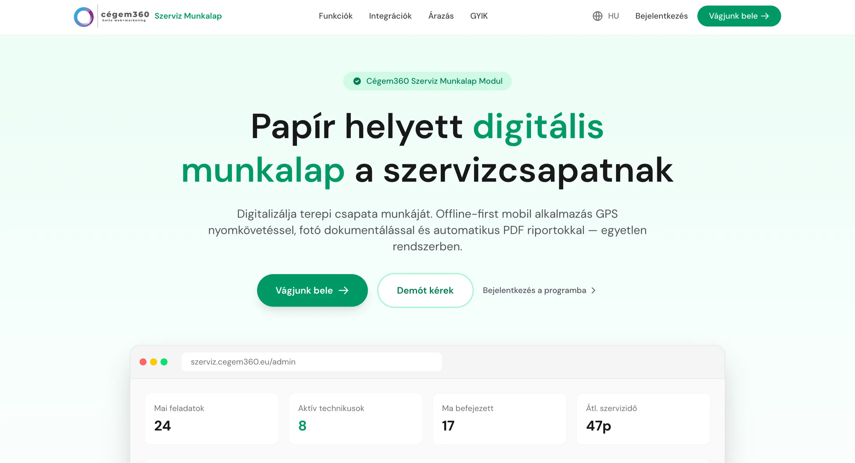 ERP modul képernyőkép