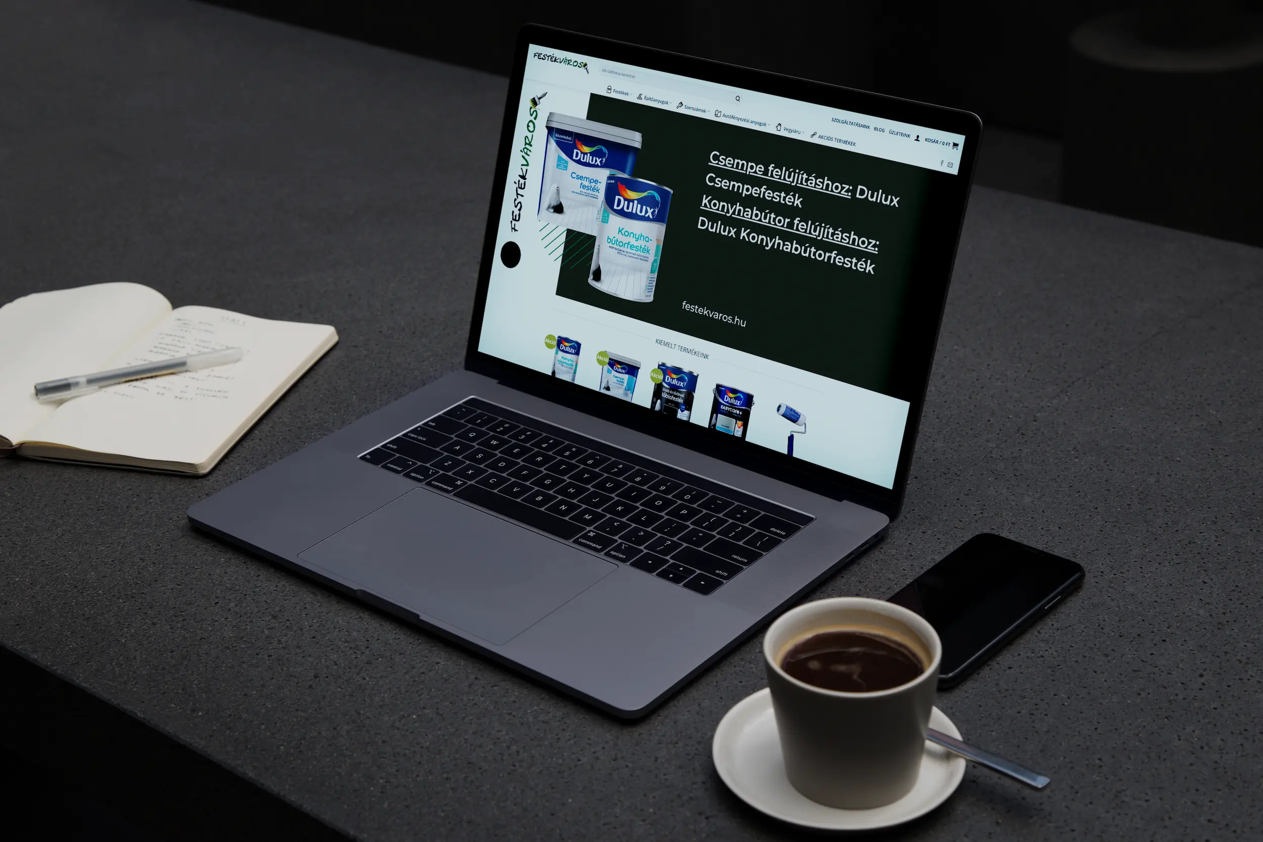 Festékváros webshop főoldal